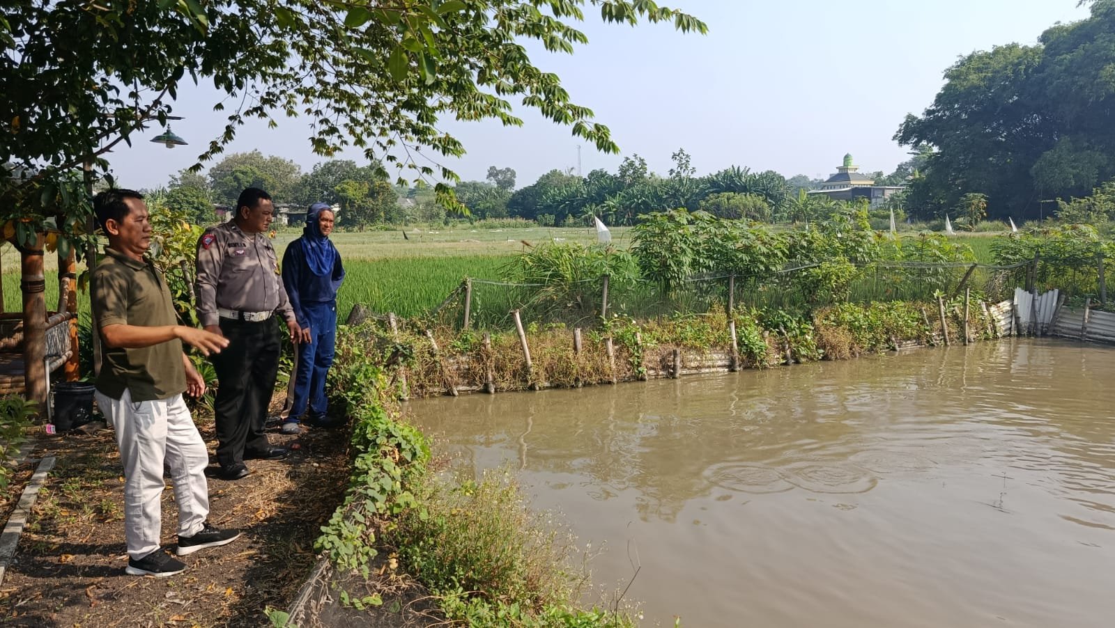 Budidaya Ikan Nila di Tanjungan Dipantau Polsek Driyorejo, Dukung Swasembada Pangan