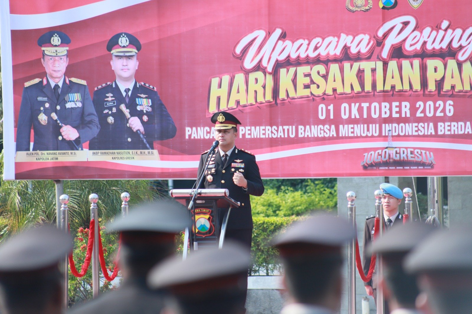 Kapolres Gresik Pimpin Upacara Hari Kesaktian Pancasila 2026, Teguhkan Nilai Persatuan